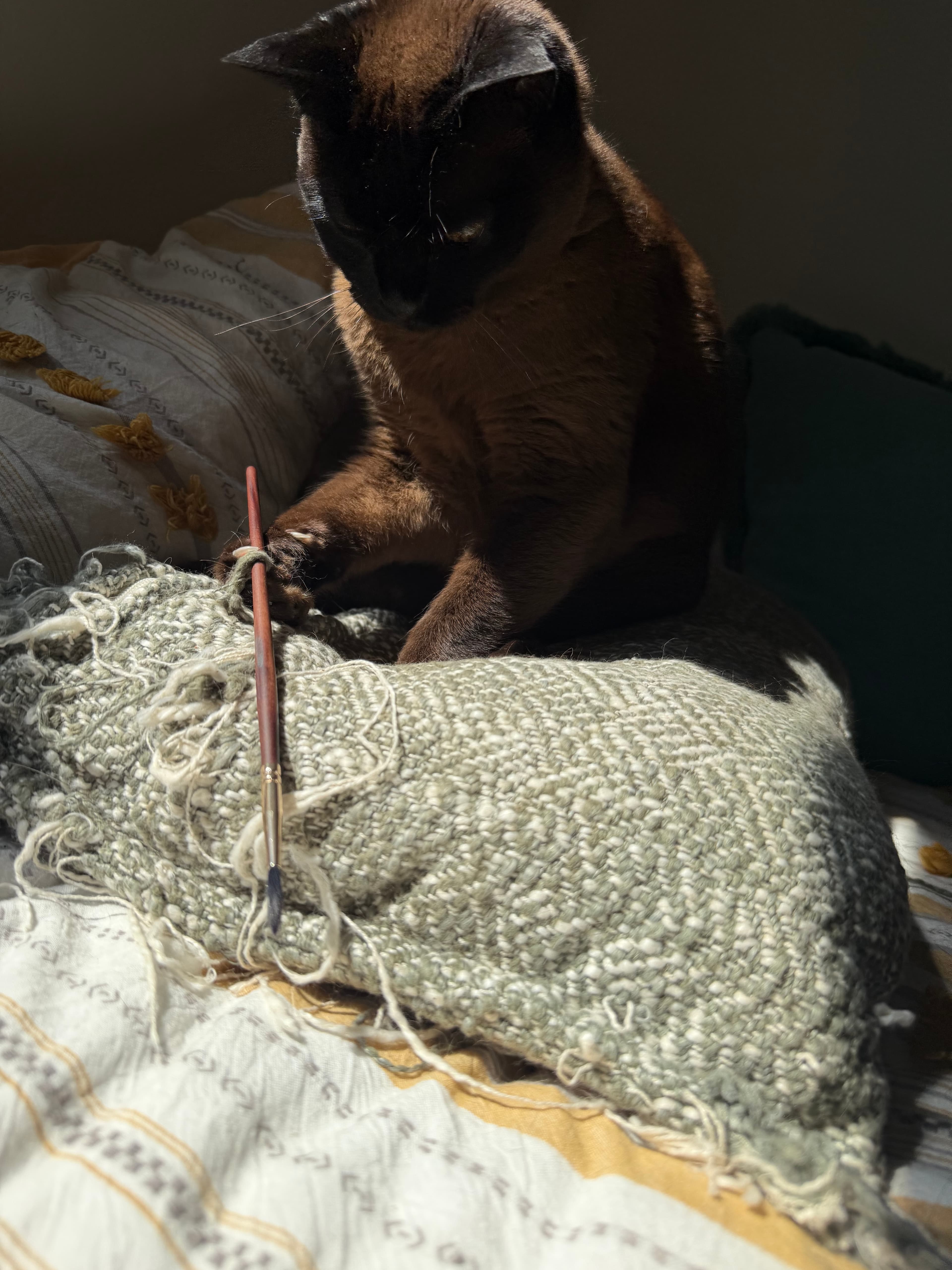 Jackie in her studio